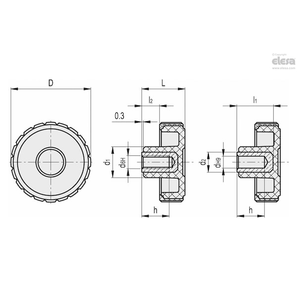 Brass Boss, Plain Or Threaded Blind Hole, MBT.50 B-M10-C17